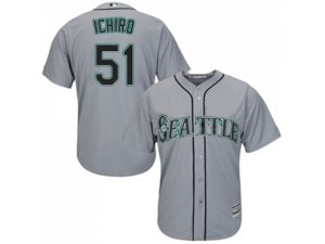 Youth Seattle Mariners #51 Ichiro Suzuki Grey Cool Base Stitched MLB Jersey