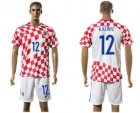 Croatia #12 Kalinic Home Soccer Country Jersey