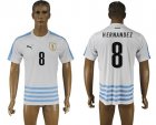 Uruguay #8 Hernandez Away Soccer Country Jersey