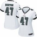 Women's Nike Philadelphia Eagles #47 Trey Burton Limited White NFL Jersey