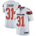 Nike Browns #31 Nick Chubb White Vapor Untouchable Limited Jersey