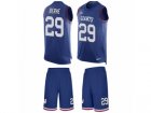 Mens Nike New York Giants #29 Nat Berhe Limited Royal Blue Tank Top Suit NFL Jerse