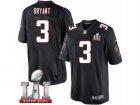 Mens Nike Atlanta Falcons #3 Matt Bryant Limited Black Alternate Super Bowl LI 51 NFL Jersey