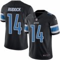 Mens Nike Detroit Lions #14 Jake Rudock Limited Black Rush NFL Jersey