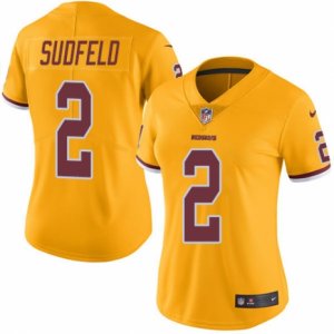 Women\'s Nike Washington Redskins #2 Nate Sudfeld Limited Gold Rush NFL Jersey