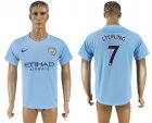 2017-18 Manchester City 7 STERLING Home Thailand Soccer Jersey
