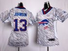 Nike women nfl buffalo bills #13 johnson jerseys[fem fan zebra]