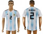 Argentina 2 MERCADO Home 2018 FIFA World Cup Thailand Soccer Jersey