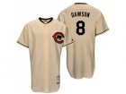 Mitchell And Ness Chicago Cubs #8 Andre Dawson Cream Throwback Stitched MLB Jersey