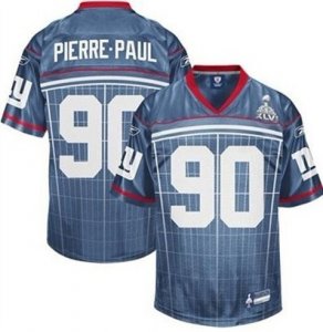 nfl New York Giants #90 Pierre-Paul grey super bowl