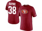 Nike San Francisco 49ers #38 Hayne red Name & Number T-Shirt