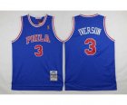 nba jersey philadelphia 76ers #3 iverson blue[2016 new]