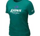 Women Detroit Lions Light Green T-Shirt