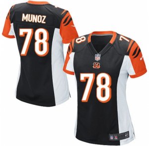 Womens Nike Cincinnati Bengals #78 Anthony Munoz Game Black Team Color NFL Jersey