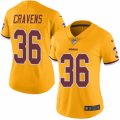 Women's Nike Washington Redskins #36 Su'a Cravens Limited Gold Rush NFL Jersey