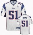 New England Patriots #51 Jerod Mayo 2012 Super Bowl XLVI white