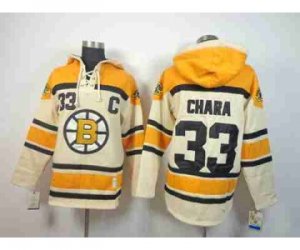 nhl jerseys boston bruins #33 chara yellow-cream[pullover hooded sweatshirt patch C]