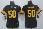 Nike Steelers #50 Ryan Shazier Black Women Color Rush Limited Jersey