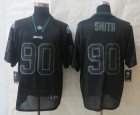 Nike Philadelphia Eagles #90 Smith Black Jerseys(Lights Out Elite)