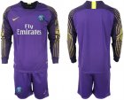 2018-19 Pari Saint-Germain Violet Goalkeeper Long Sleeve Soccer Jersey