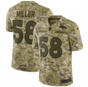 Mens Nike Denver Broncos #58 Von Miller Limited Camo 2018 Salute to Service NFL Jersey