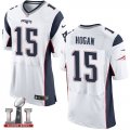 Nike Patriots #15 Chris Hogan blue 2017 Super Bowl LI Elite Jersey