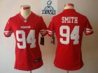 2013 Super Bowl XLVII Women NEW NFL San Francisco 49ers 94 Justin Smith Red (Women Limited)