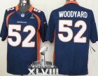 Nike Denver Broncos #52 Wesley Woodyard Navy Blue Alternate Super Bowl XLVIII NFL Limited Jersey