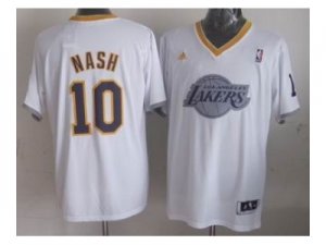 nba los angeles lakers #10 unveil steve nash white[2013 Christmas edition]