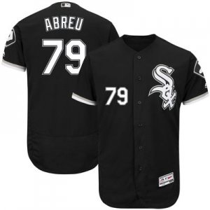 2016 Men Chicago White Sox #79 Jose Abreu Majestic Black Flexbase Authentic Collection Player Jersey