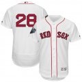 Red Sox #28 J.D. Martinez White 2018 World Series Flexbase Player Number Jersey