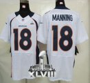 Nike Denver Broncos #18 Peyton Manning White Super Bowl XLVIII NFL Elite Jersey