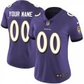 Womens Nike Baltimore Ravens Customized Elite Purple Team Color NFL Jersey