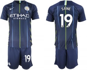 2018-19 Manchester City 19 SANE Away Soccer Jersey