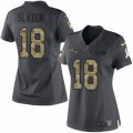Womens Nike New England Patriots #18 Matthew Slater Limited Black 2016 Salute to Service NFL Jersey