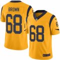 Mens Nike Los Angeles Rams #68 Jamon Brown Limited Gold Rush NFL Jersey