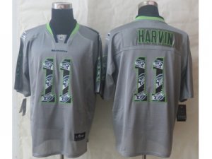 Nike Seattle Seahawks #11 Harvin Grey Jerseys(Lights Out Stitched Elite)