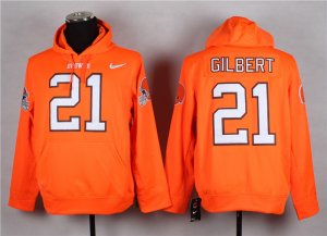 Nike Cleveland Browns #21 Justin Gilbert Orange jerseys(Pullover Hoodie)