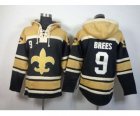 nike nfl jerseys new orleans saints #9 brees golden-black[pullover hooded sweatshirt]