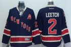 NHL New York Rangers #2 Brian Leetch Dark Blue Third Stitched Jerseys