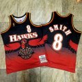Hawks #8 Steve Smith Red 1996-97 Hardwood Classics Jersey