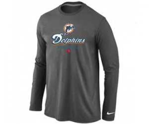 NIKE Miami Dolphins Critical Victory Long Sleeve T-Shirt D.Grey