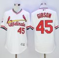 St.Louis Cardinals #45 Bob Gibson White Flexbase Authentic Collection Cooperstown Stitched Baseball Jersey