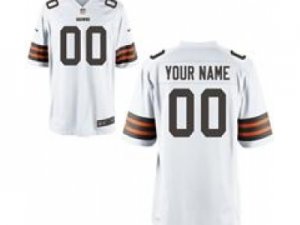 Men\'s Nike Cleveland Browns Customized Game White Jerseys(S-4XL)