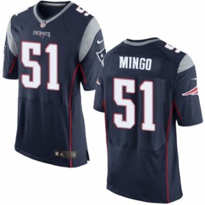 Mens Nike New England Patriots #51 Barkevious Mingo Elite Navy Blue Team Color NFL Jersey