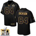 Nike Carolina Panthers #84 Ed Dickson Black Super Bowl 50 Men Stitched NFL Elite Pro Line Gold Collection Jersey