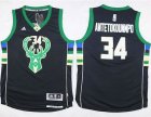 Youth Milwaukee Bucks #34 Giannis Antetokounmpo Black Stitched NBA Jersey