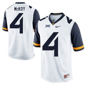 West Virginia Mountaineers #4 Kennedy McKoy White College Football Jersey