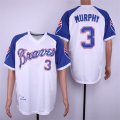 Braves #3 Dale Murphy White 1974 Throwback Jersey