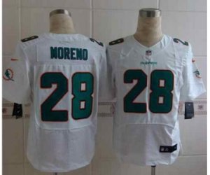 Nike miami dolphins #28 moreno white Jerseys(Elite)[harris]